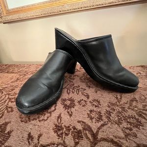 Born Black Leather Mules